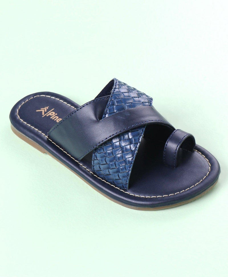 Pine Kids Slip On Ethnic Footwear - Navy Blue - Image 3